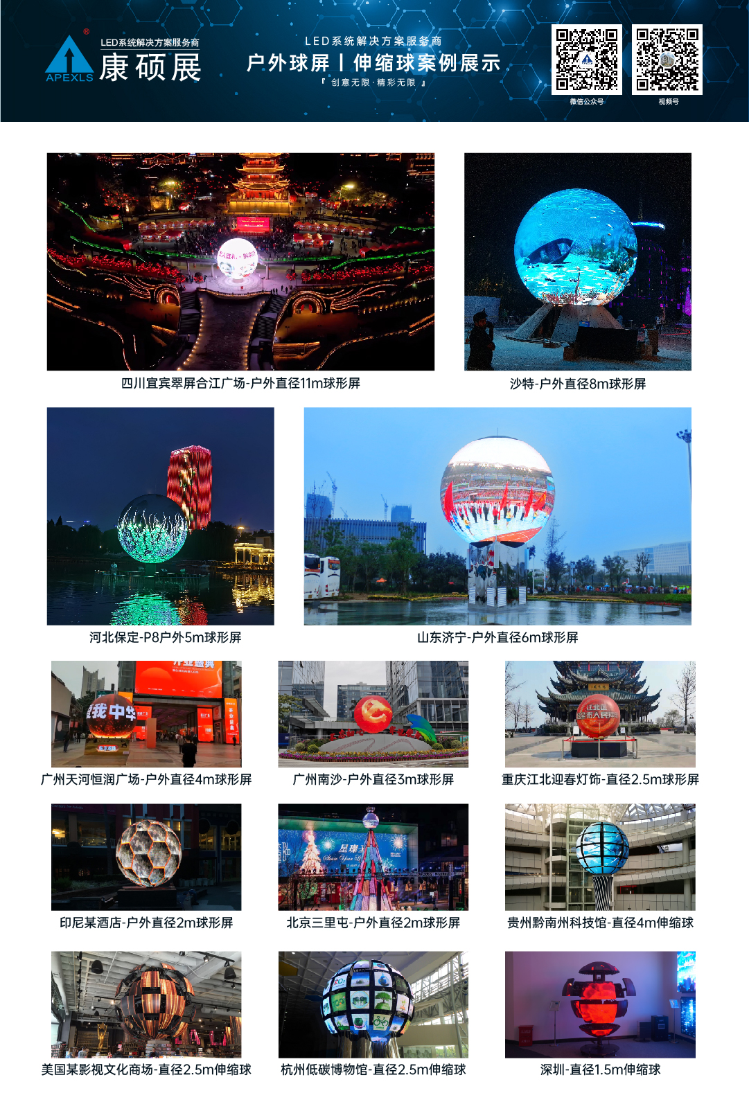 LED球形屏解决方案，LED球形屏厂家，LED球形案例集